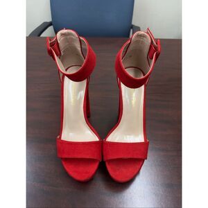 Dream Pairs Hi-Lo Red 4.5 Inch Heels Size 5